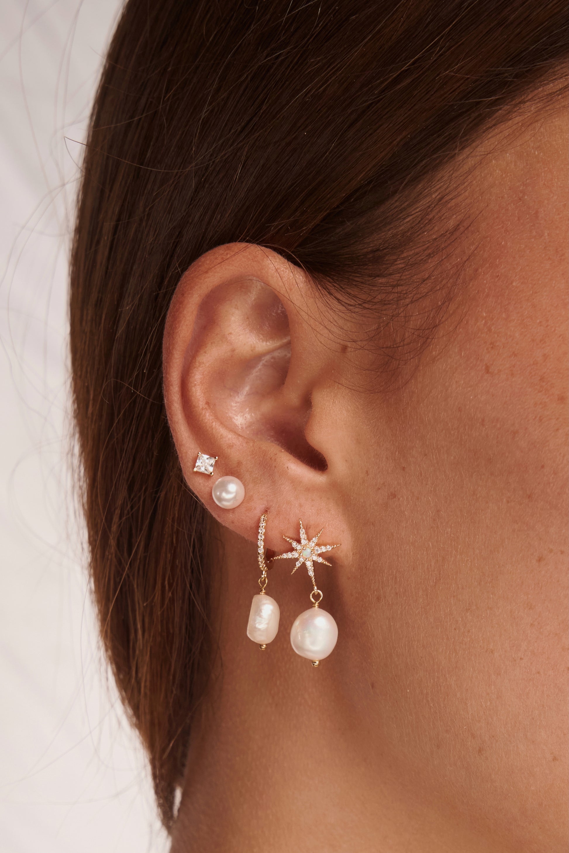 Starburst and pearl Earrings