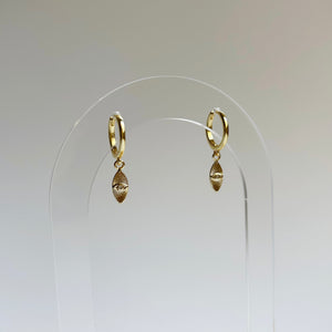 Gold Evil Eye Drop Huggies