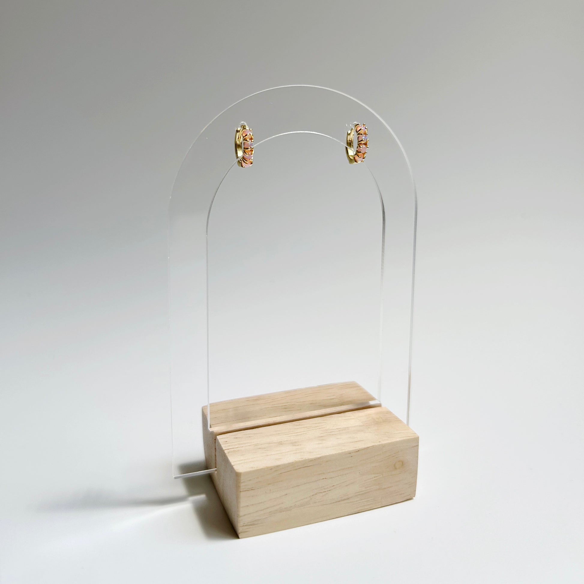 Mini pink opal huggies (last one)