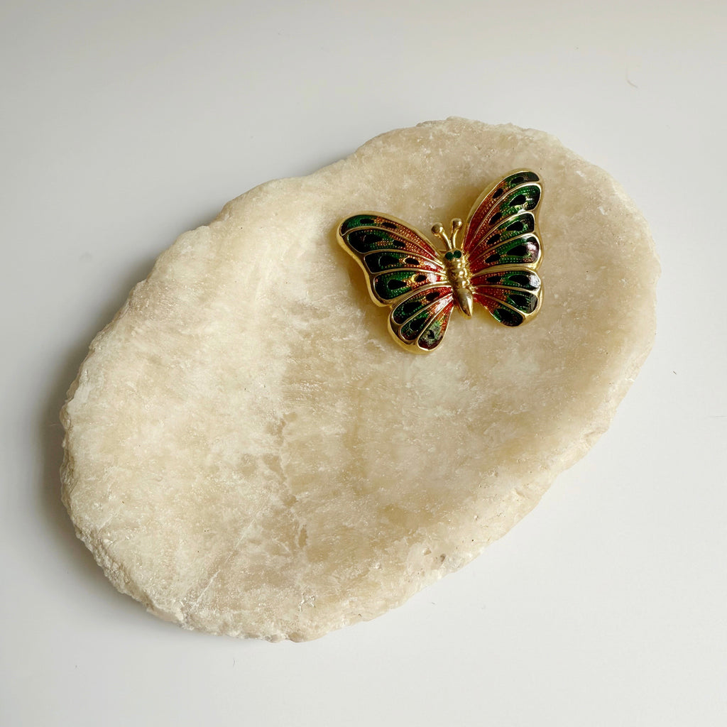Vintage Enamel Butterfly Brooch