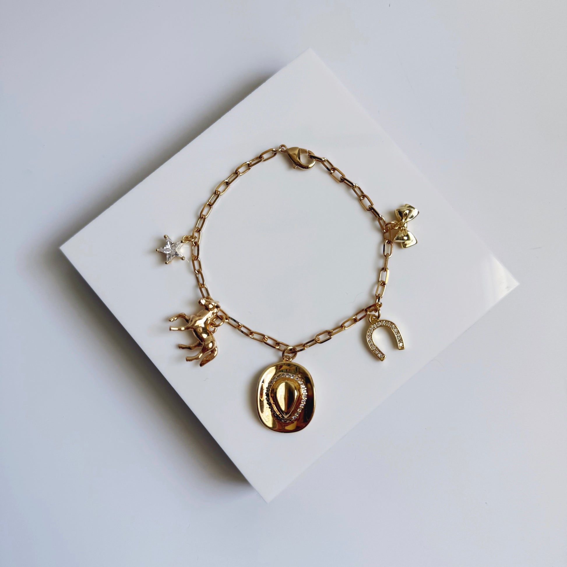 Cowboy Hat Charm Bracelet