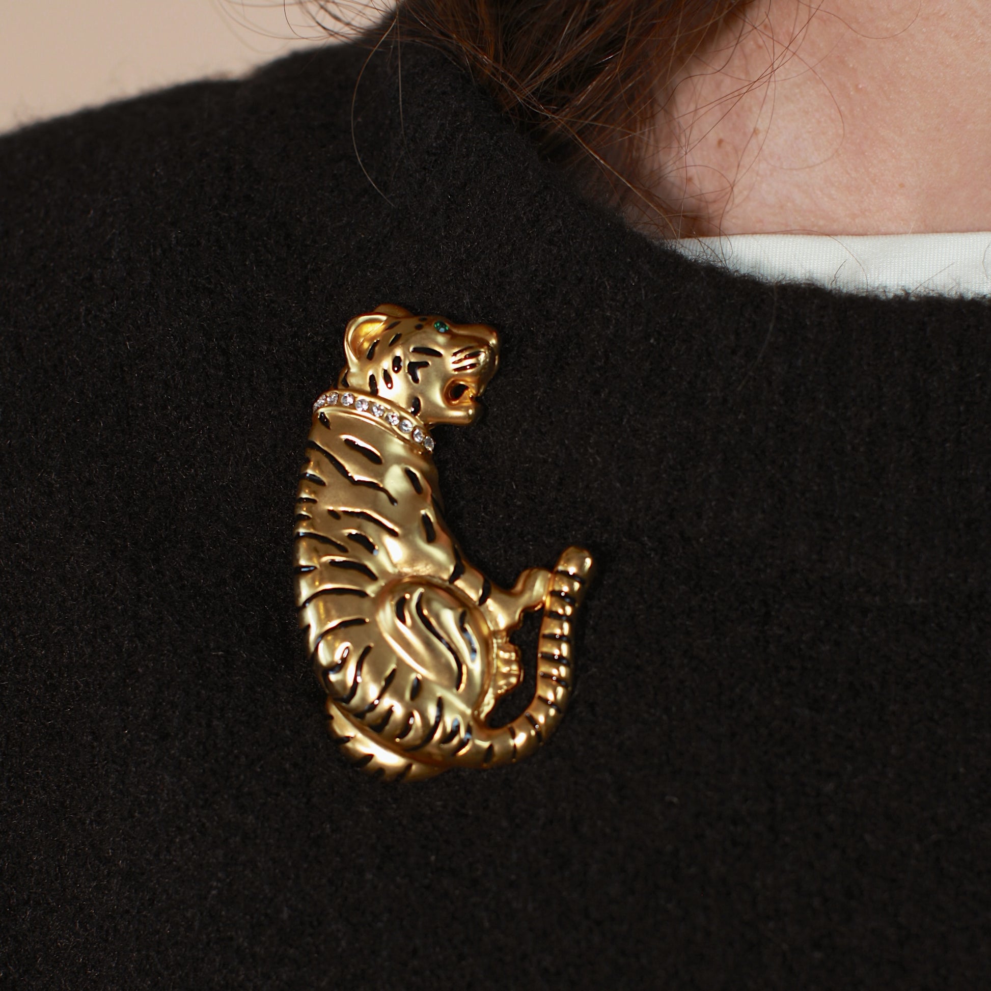 Vintage Tiger Brooch