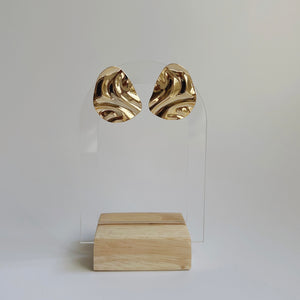 Irregular shaped Gold Earrings