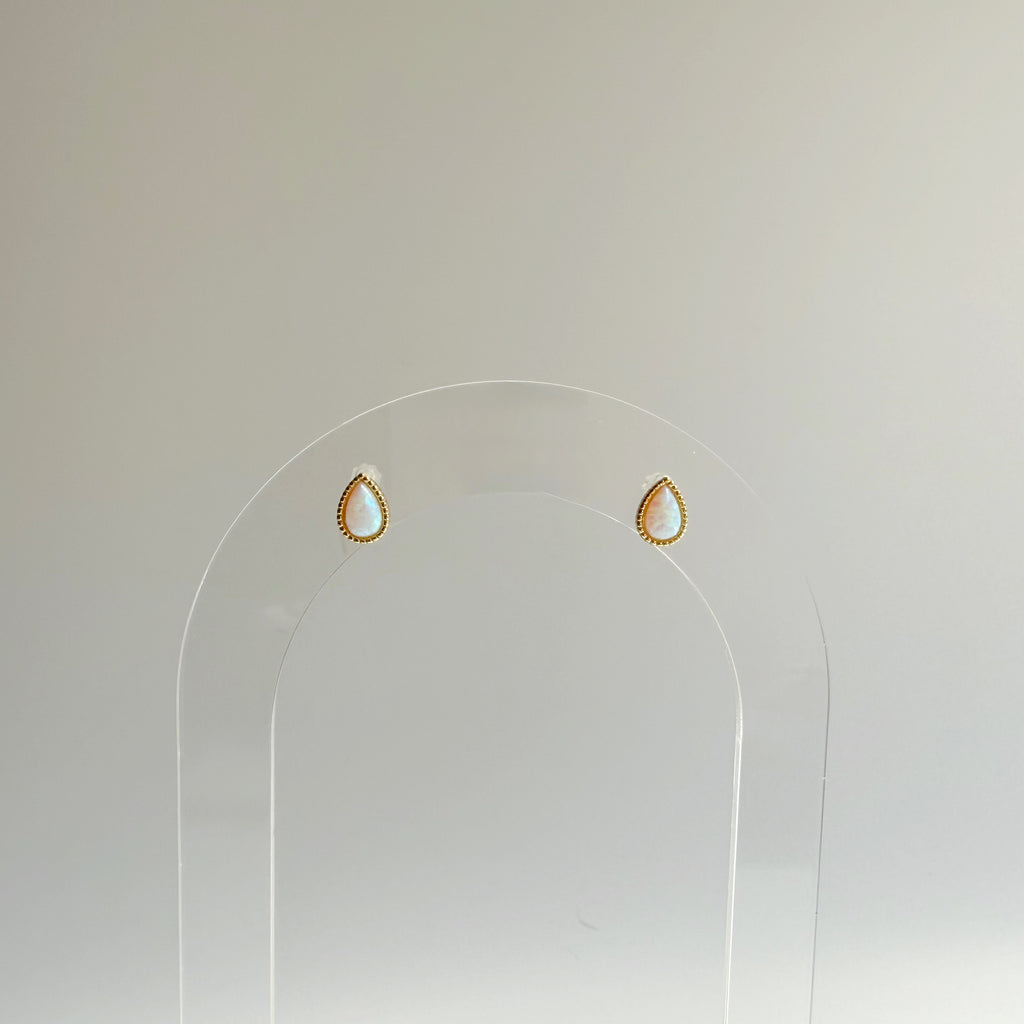 Opal Tear Drop Studs