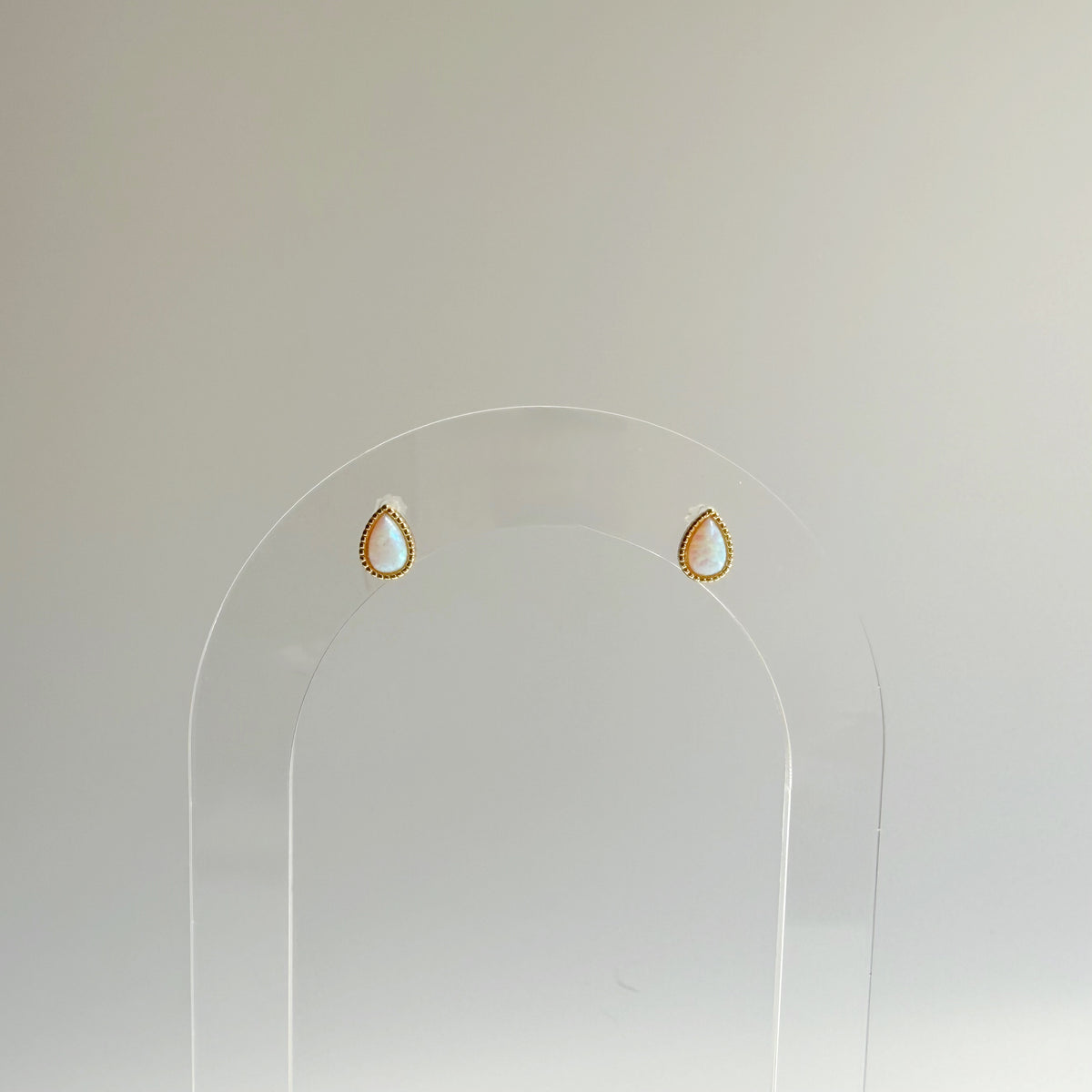 Opal Tear Drop Studs