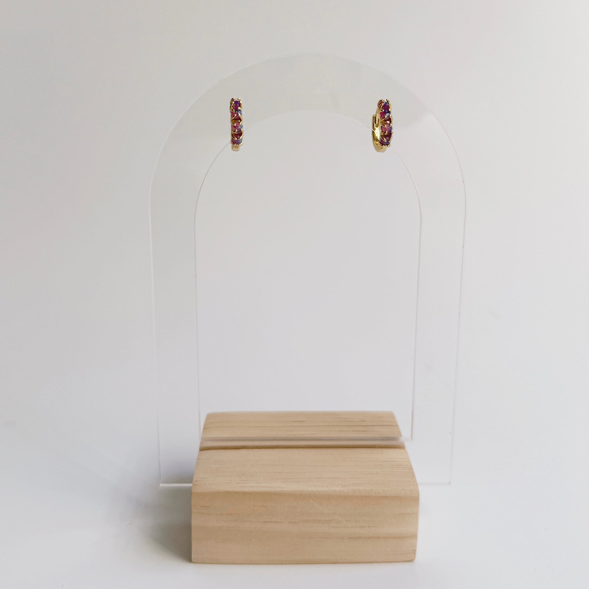 Mini Purple Opal Huggies