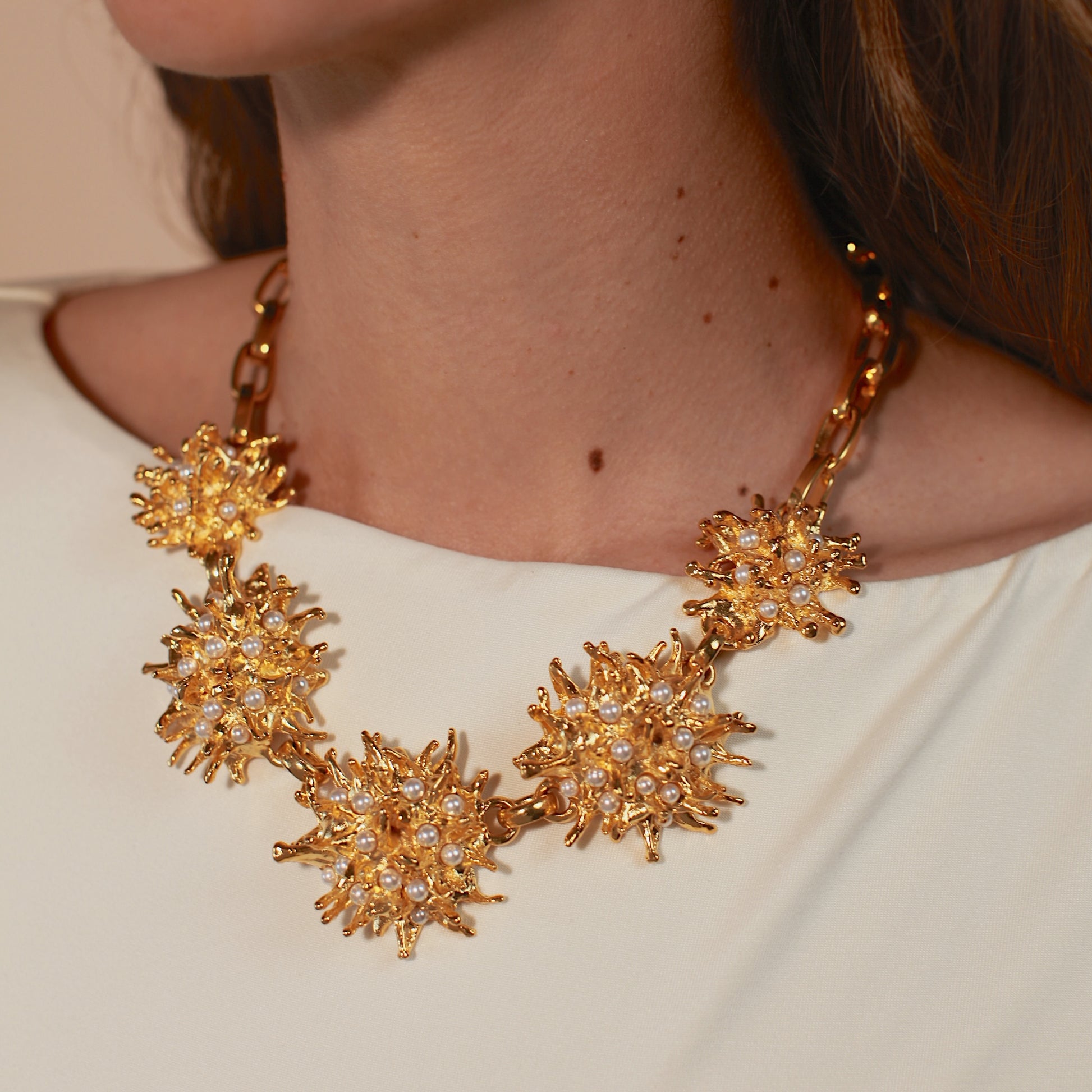 Vintage Kenneth Lane Modern Starburst Statement Necklace