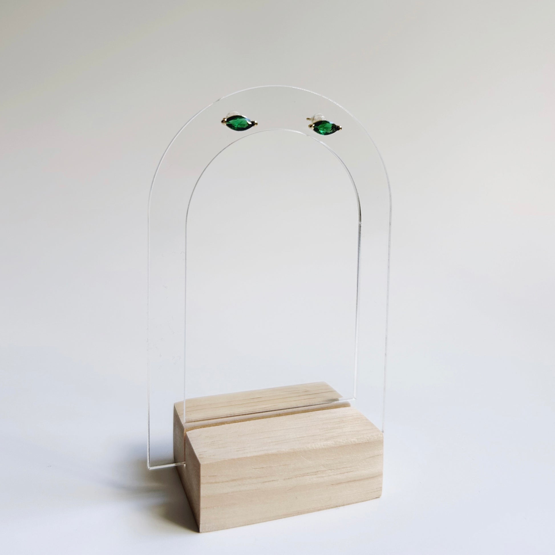 Emerald Marquis Studs