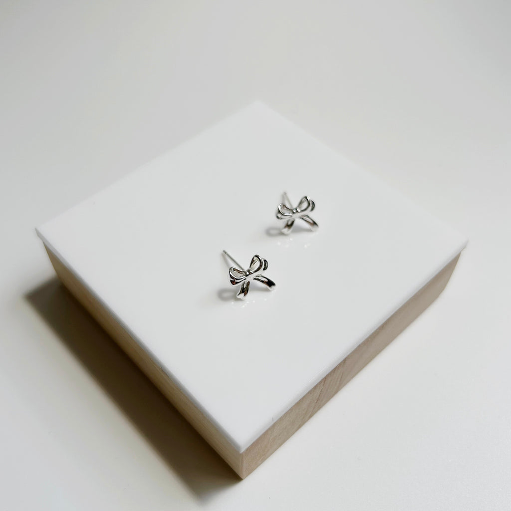 Silver Bow Studs