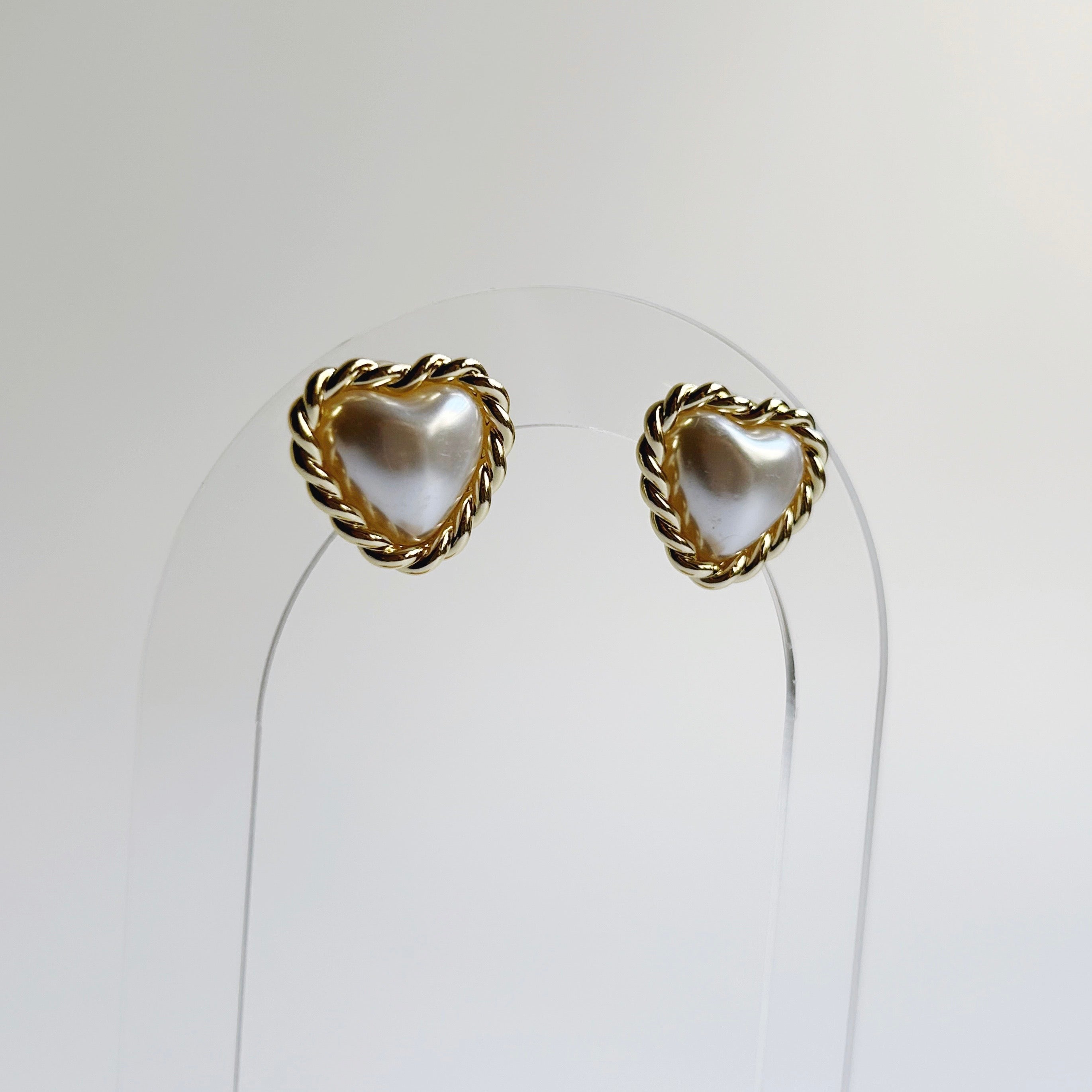 Heart Pearl Earrings