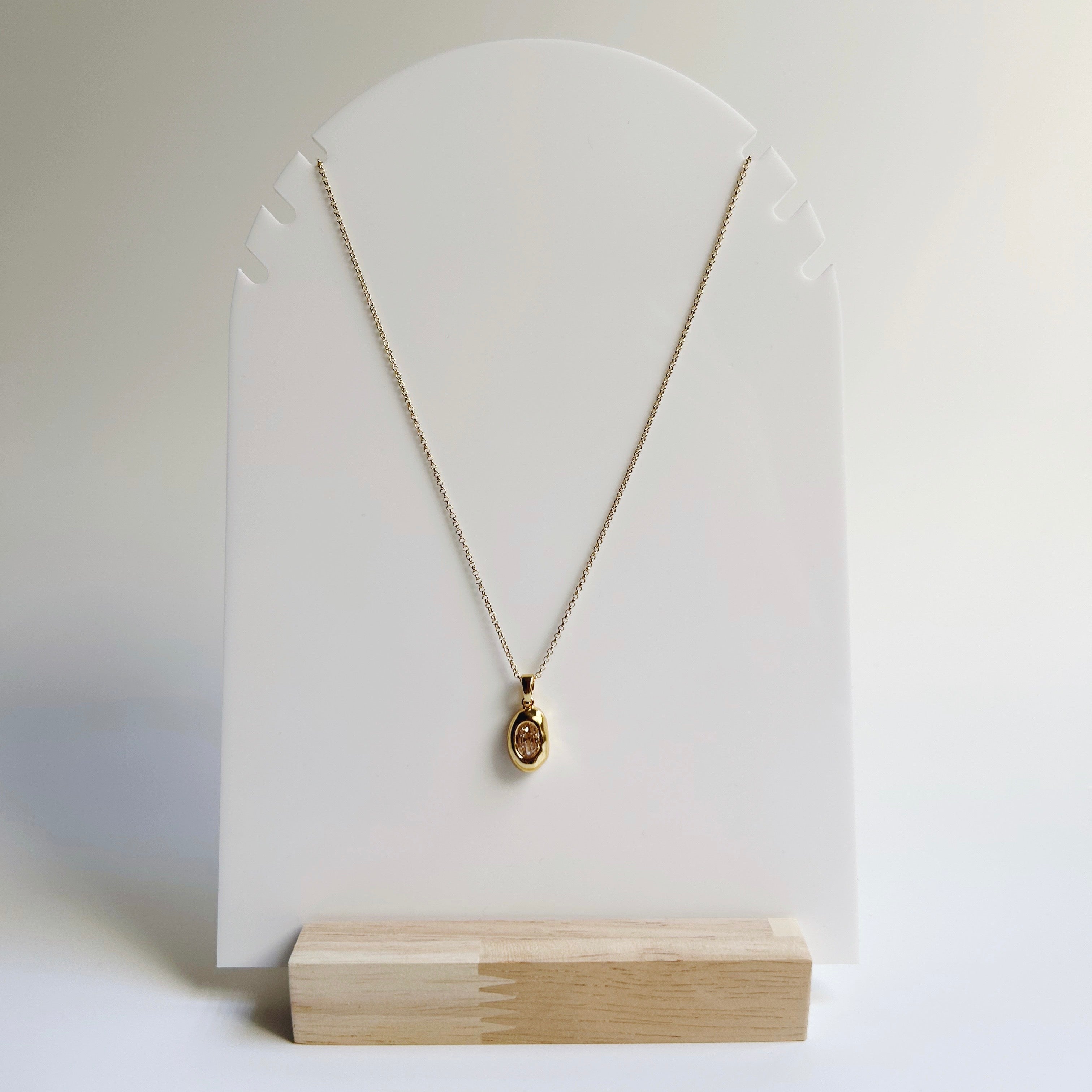 Irregular CZ pendant necklace