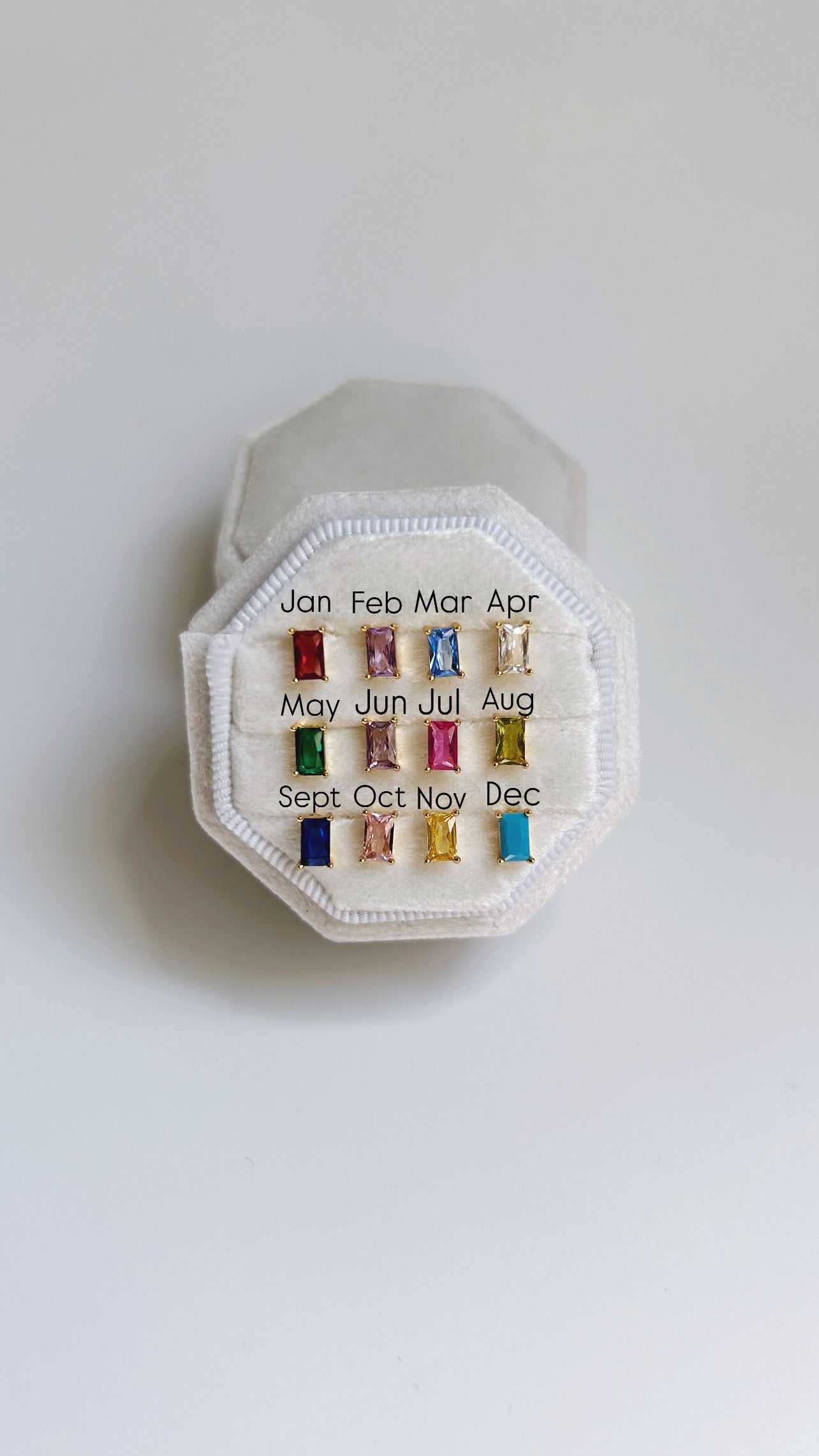 Birthstone studs