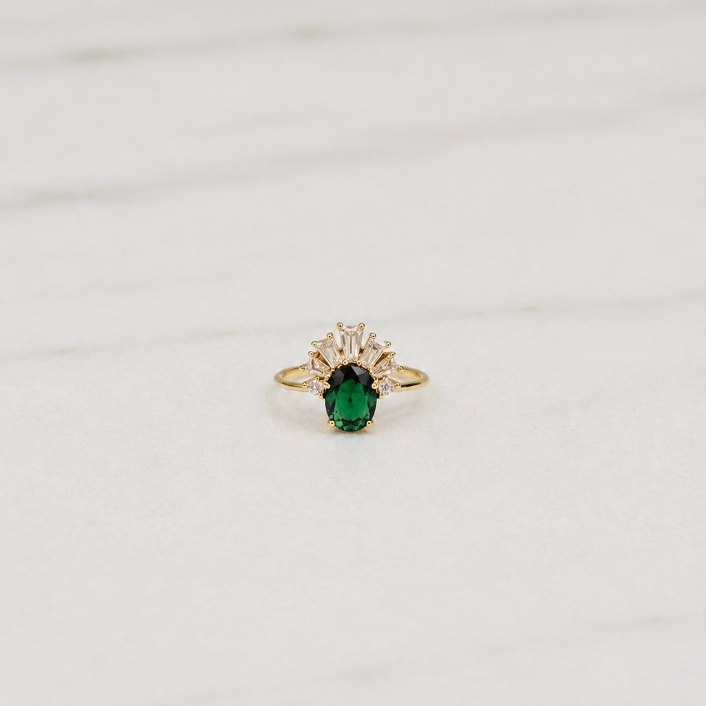 Stevie Emerald Ring