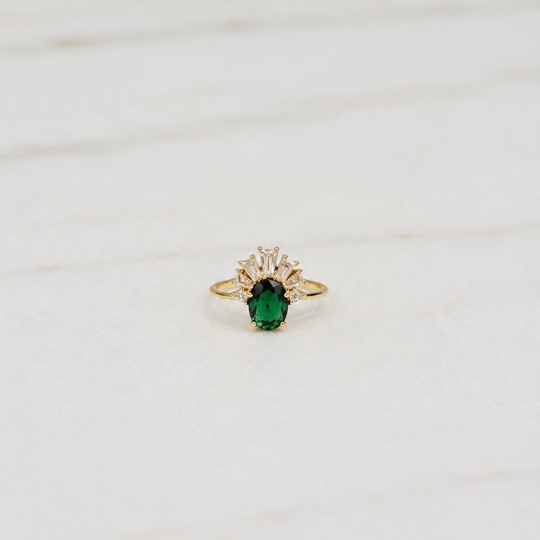 Stevie Emerald Ring