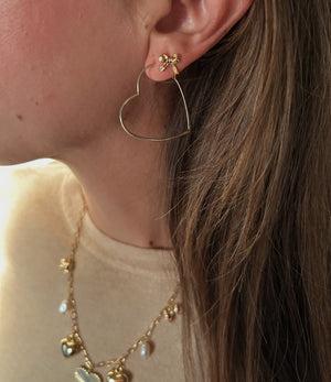 Gold Bow Studs