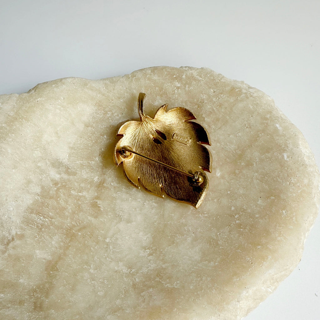 Vintage Trifari Leaf Brooch
