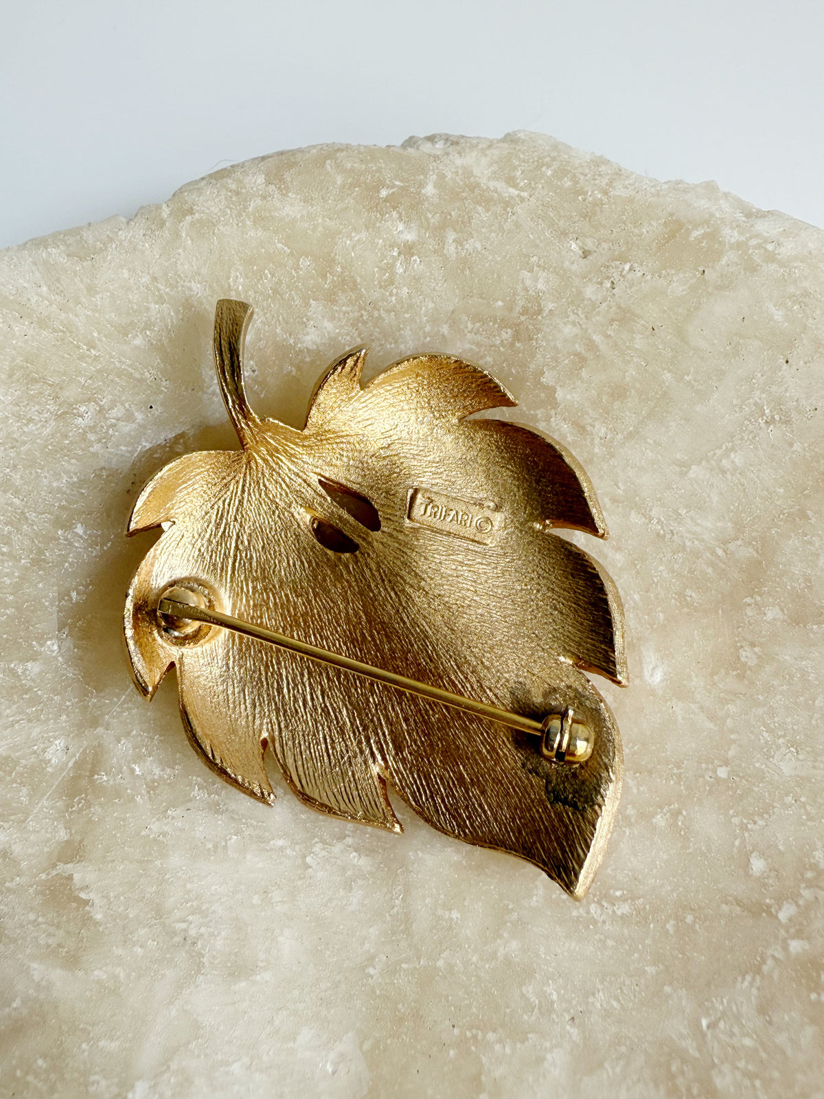 Vintage Trifari Leaf Brooch