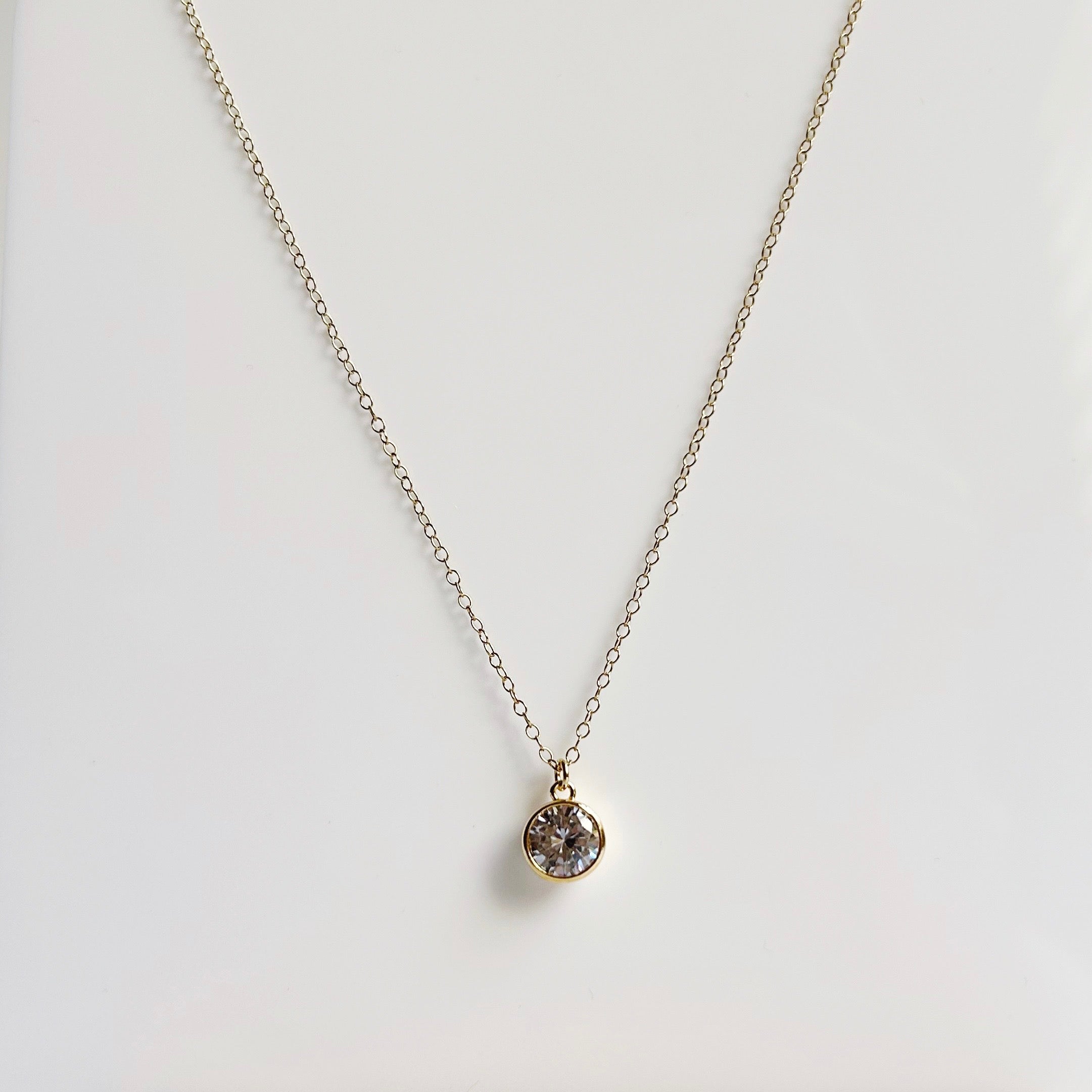 Large Brilliant CZ Pendant Necklace