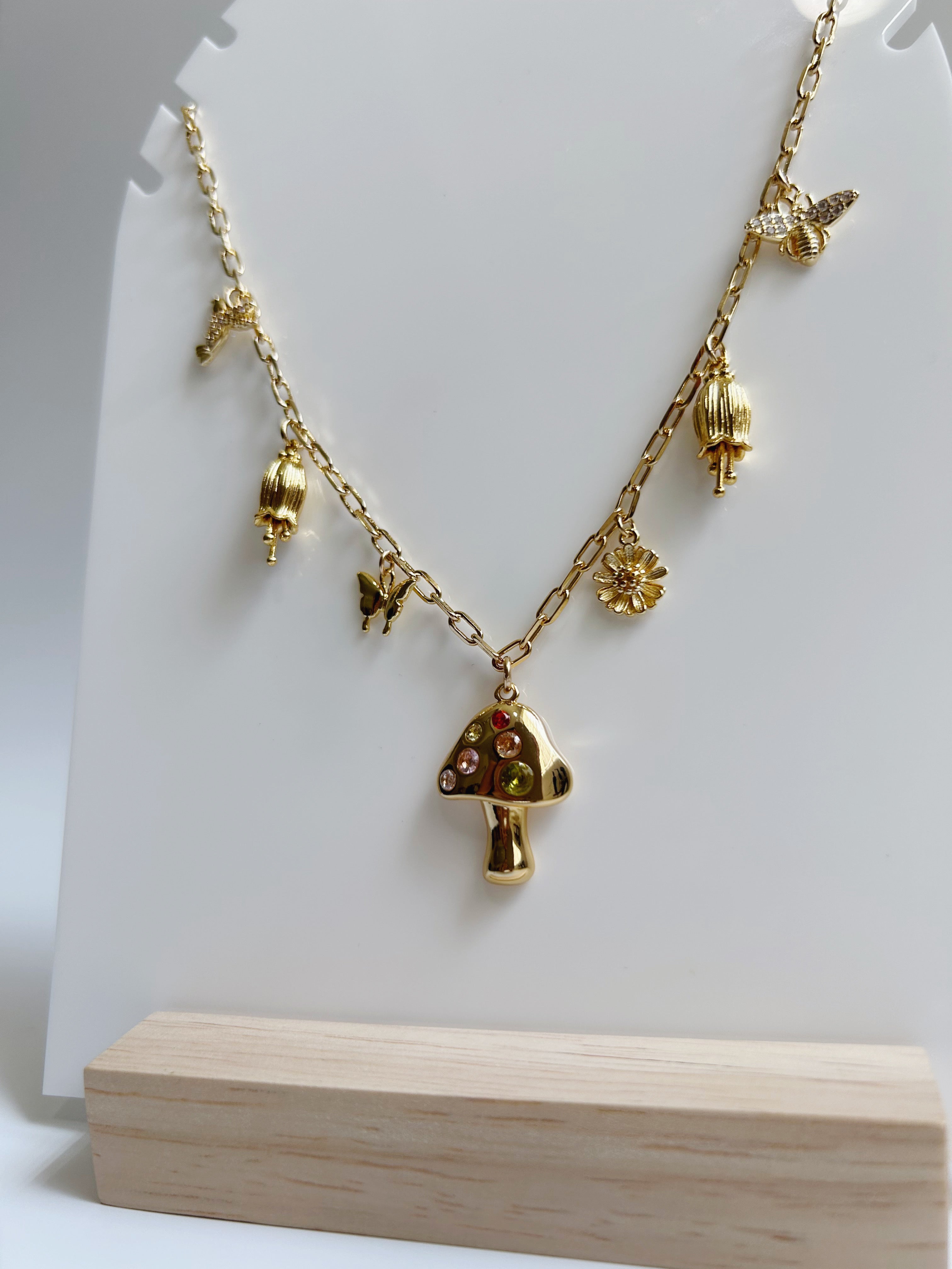 Mushroom Charm Necklace