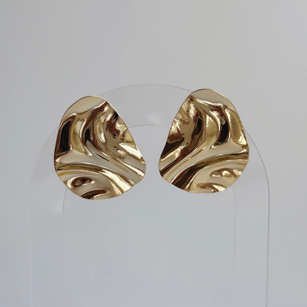 Irregular shaped Gold Earrings