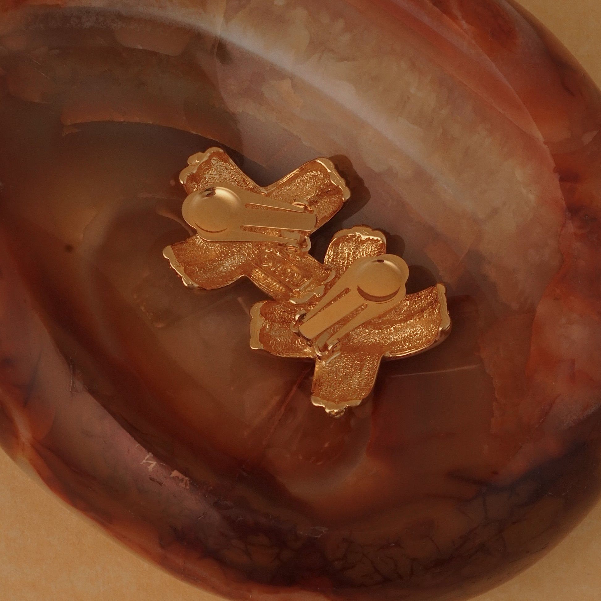 Vintage Ivana Classic X Rhinestone Earrings