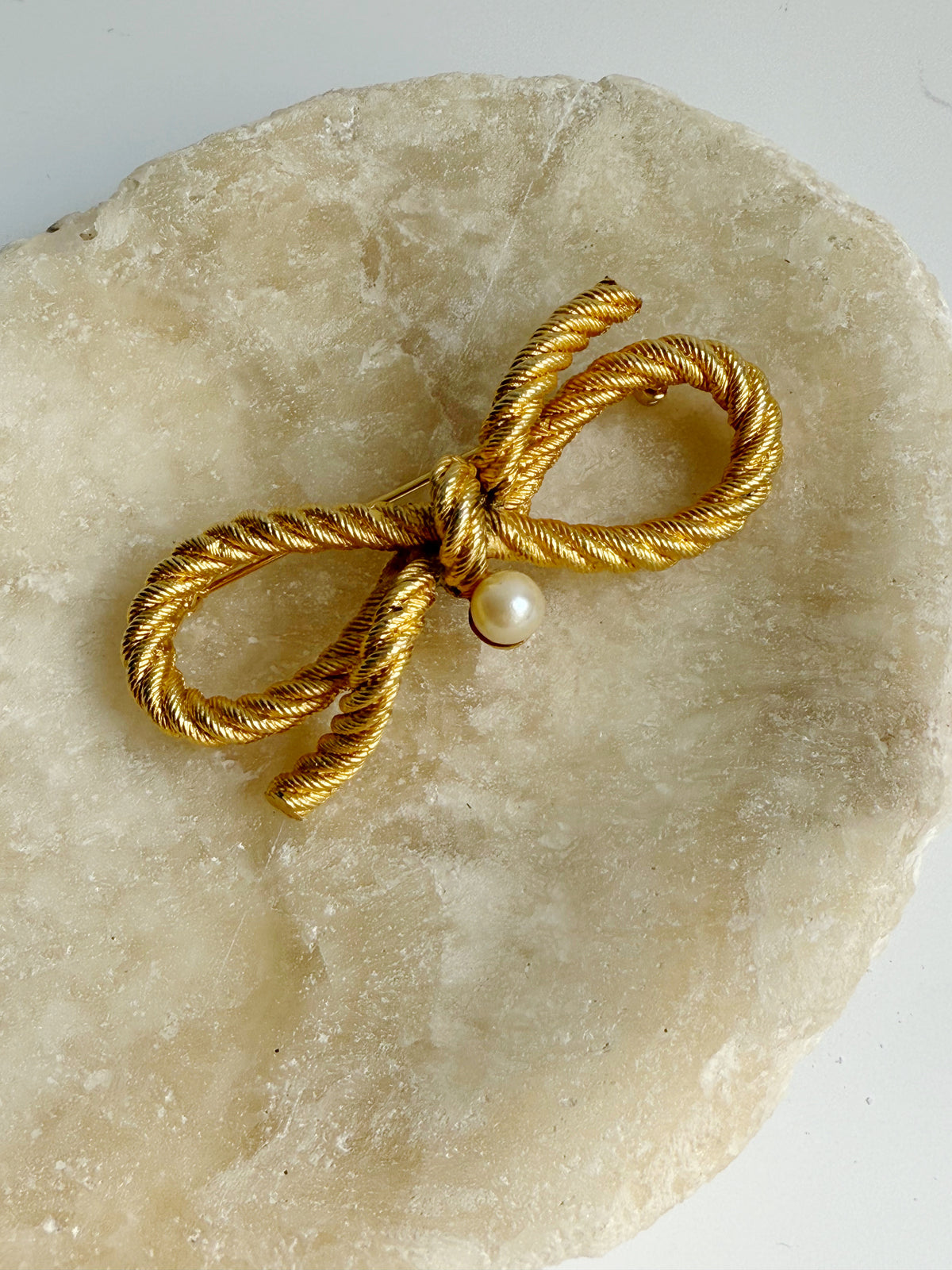 Vintage Rope Bow Brooch