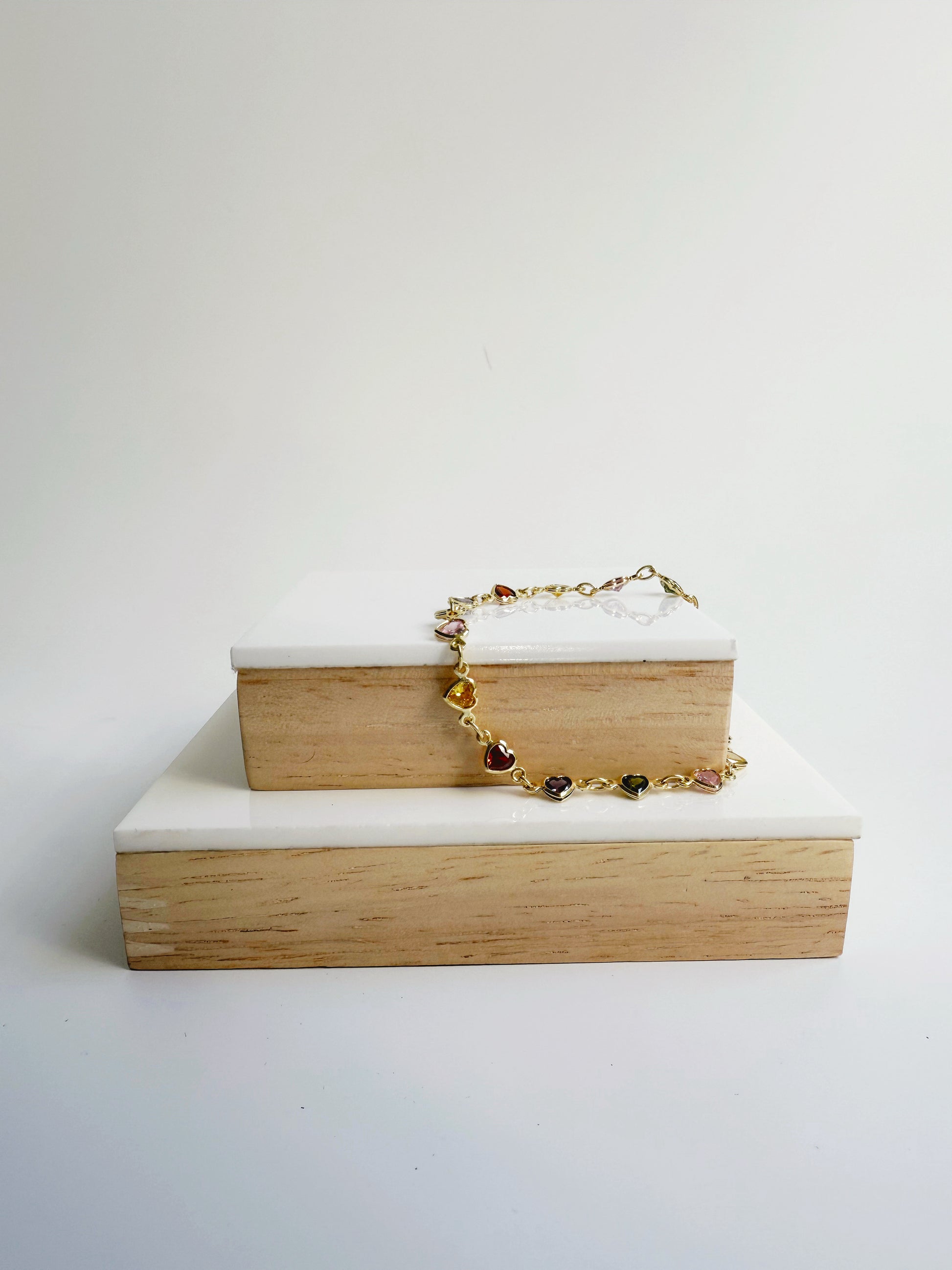 Multicolored Heart Bracelet