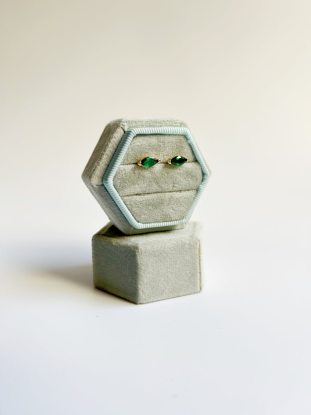 Emerald Marquis Studs