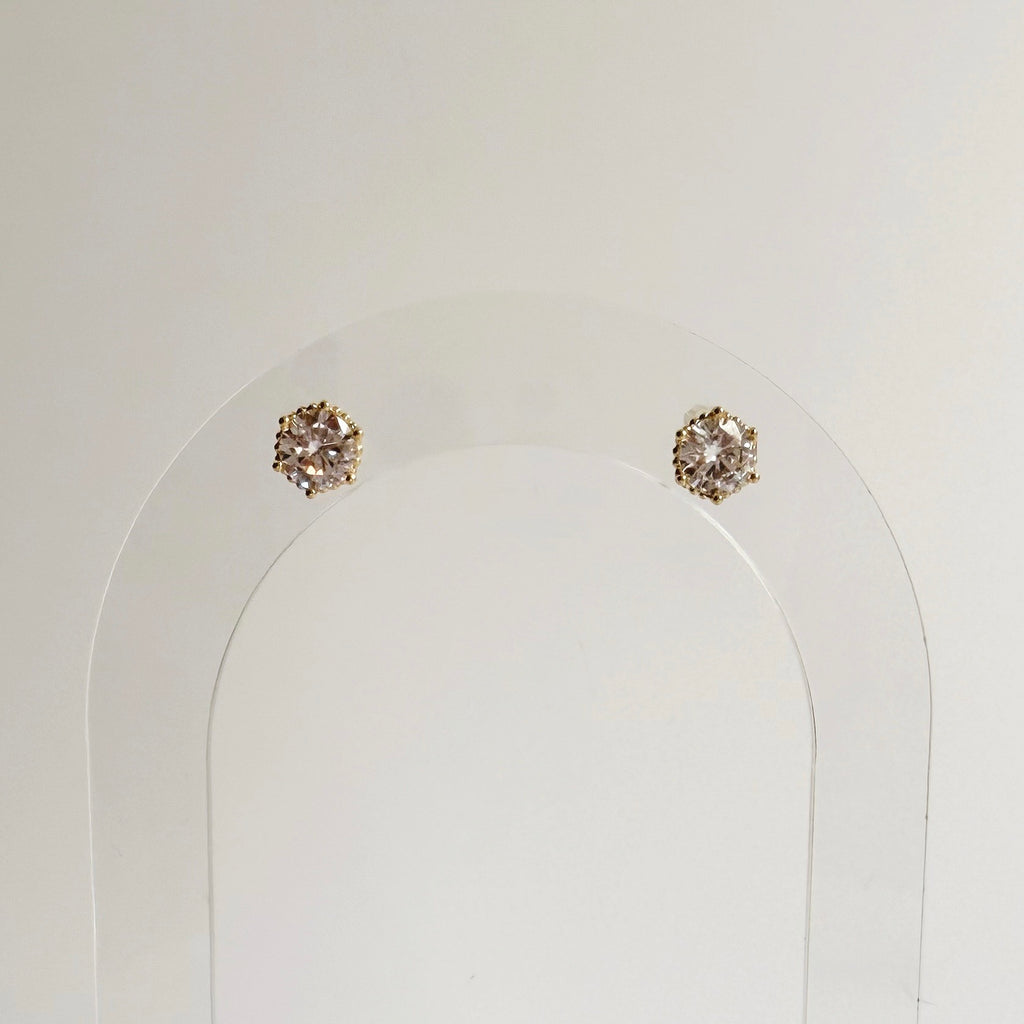 Round CZ Studs