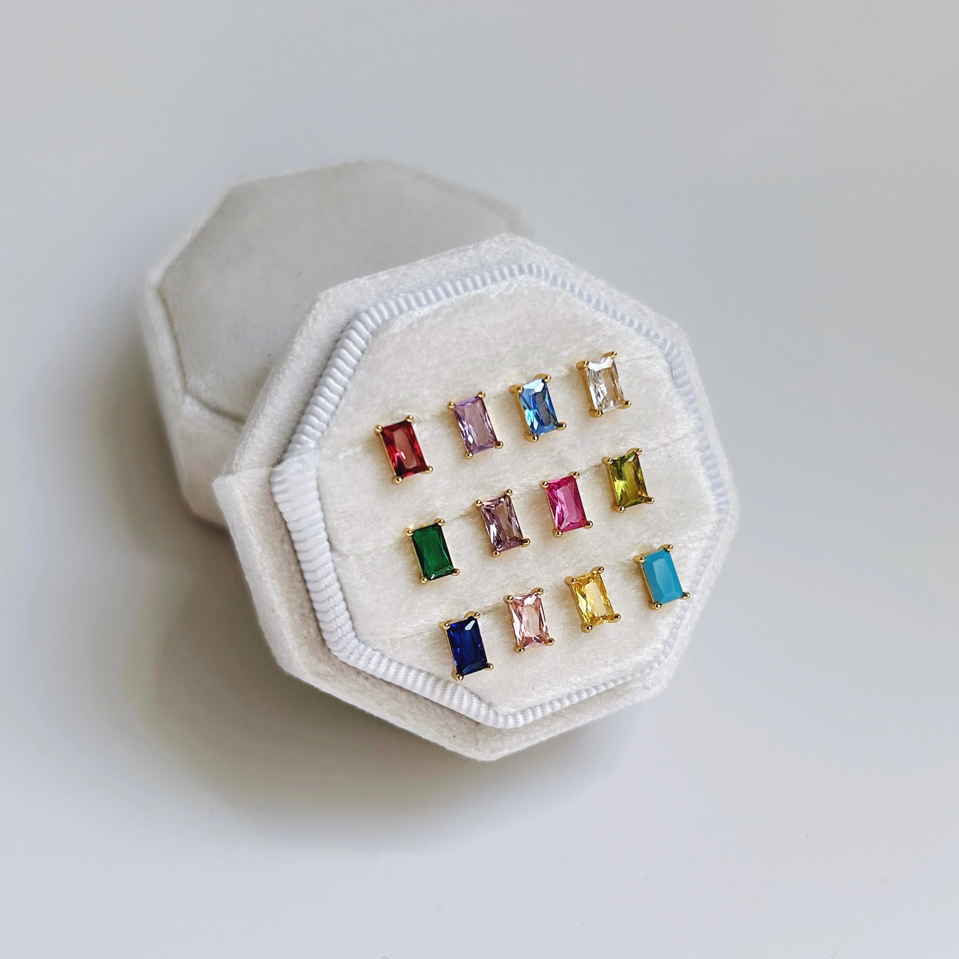 birthstone studs, birthstone earrings