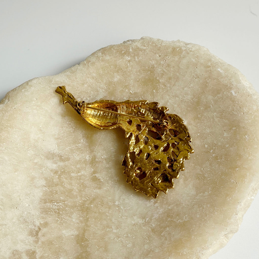 Vintage Peacock Brooch