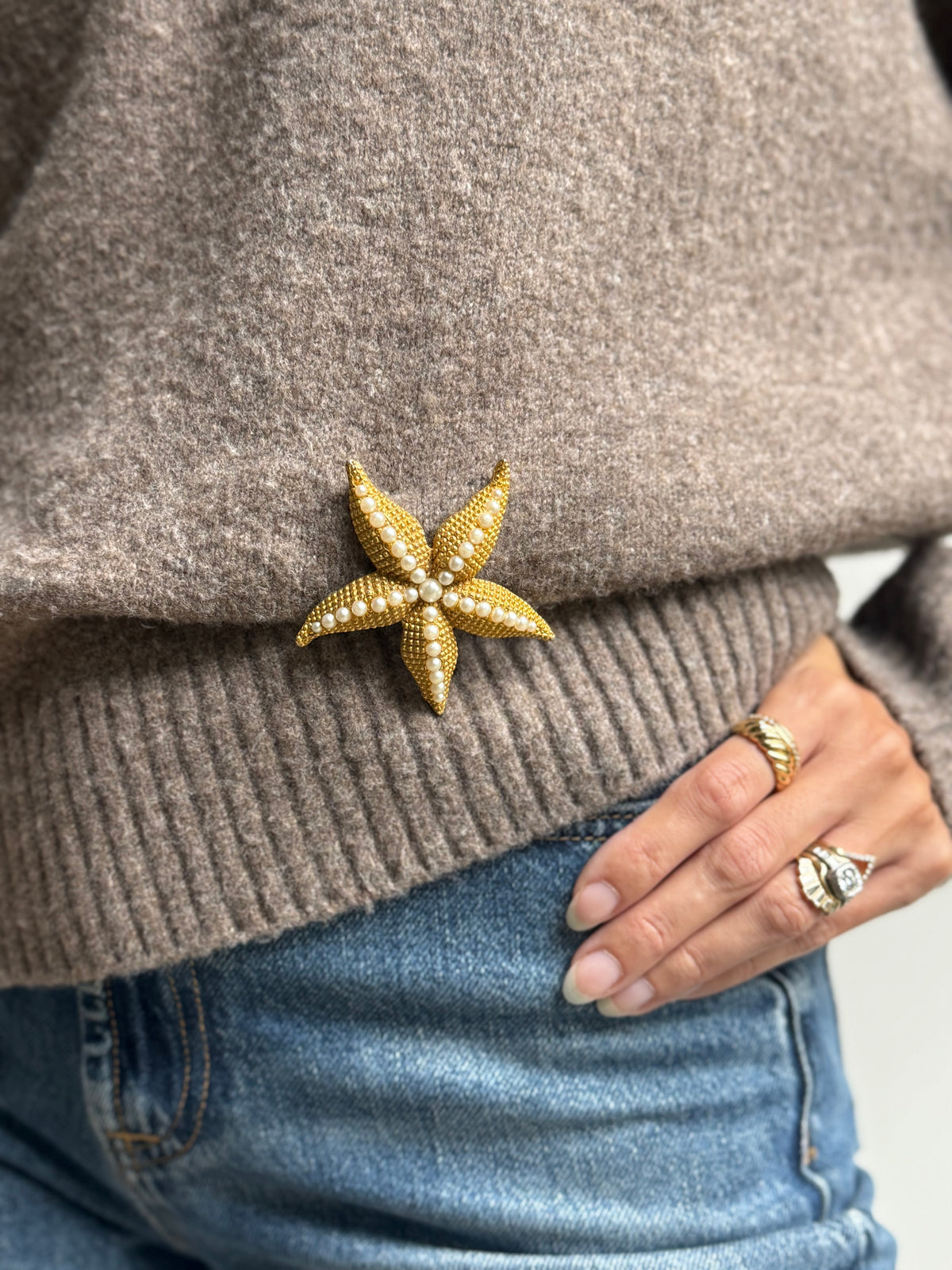 Vintage Starfish Brooch