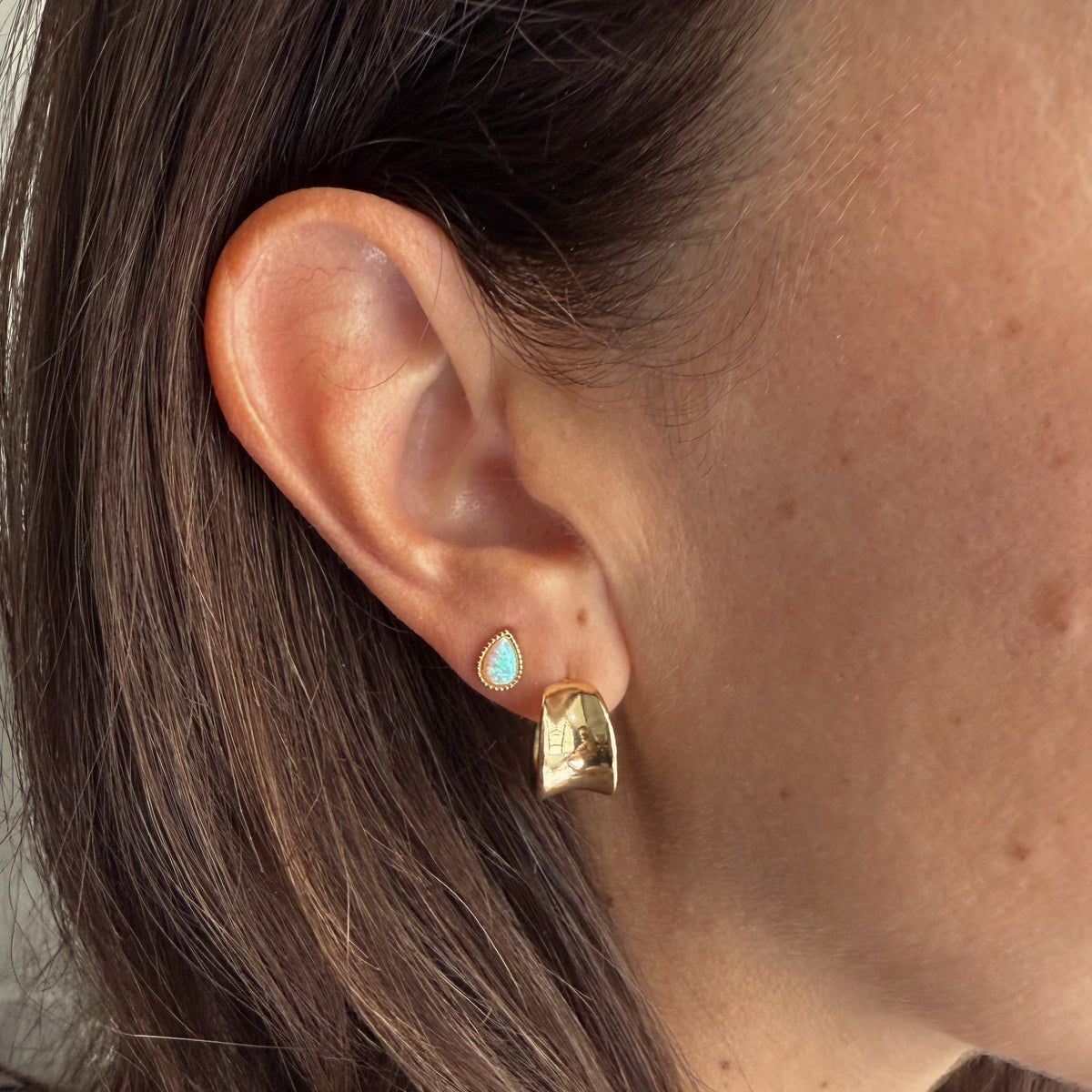 Opal Tear Drop Studs