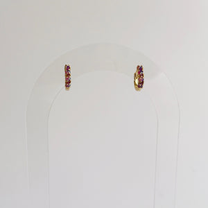 Mini Purple Opal Huggies