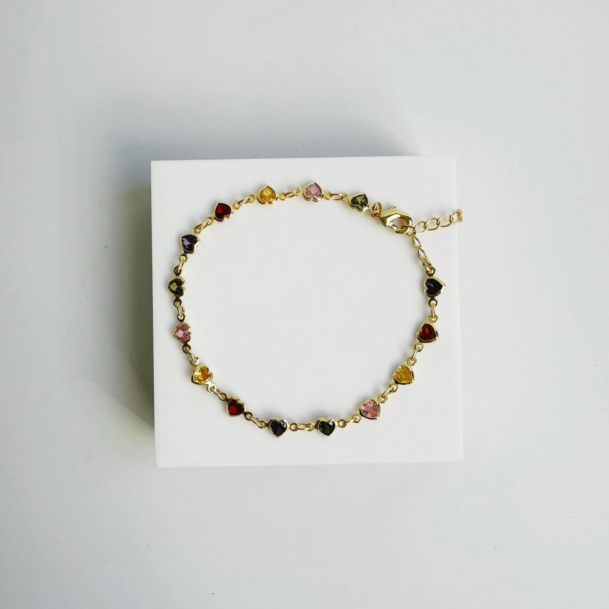 Multicolored Heart Bracelet