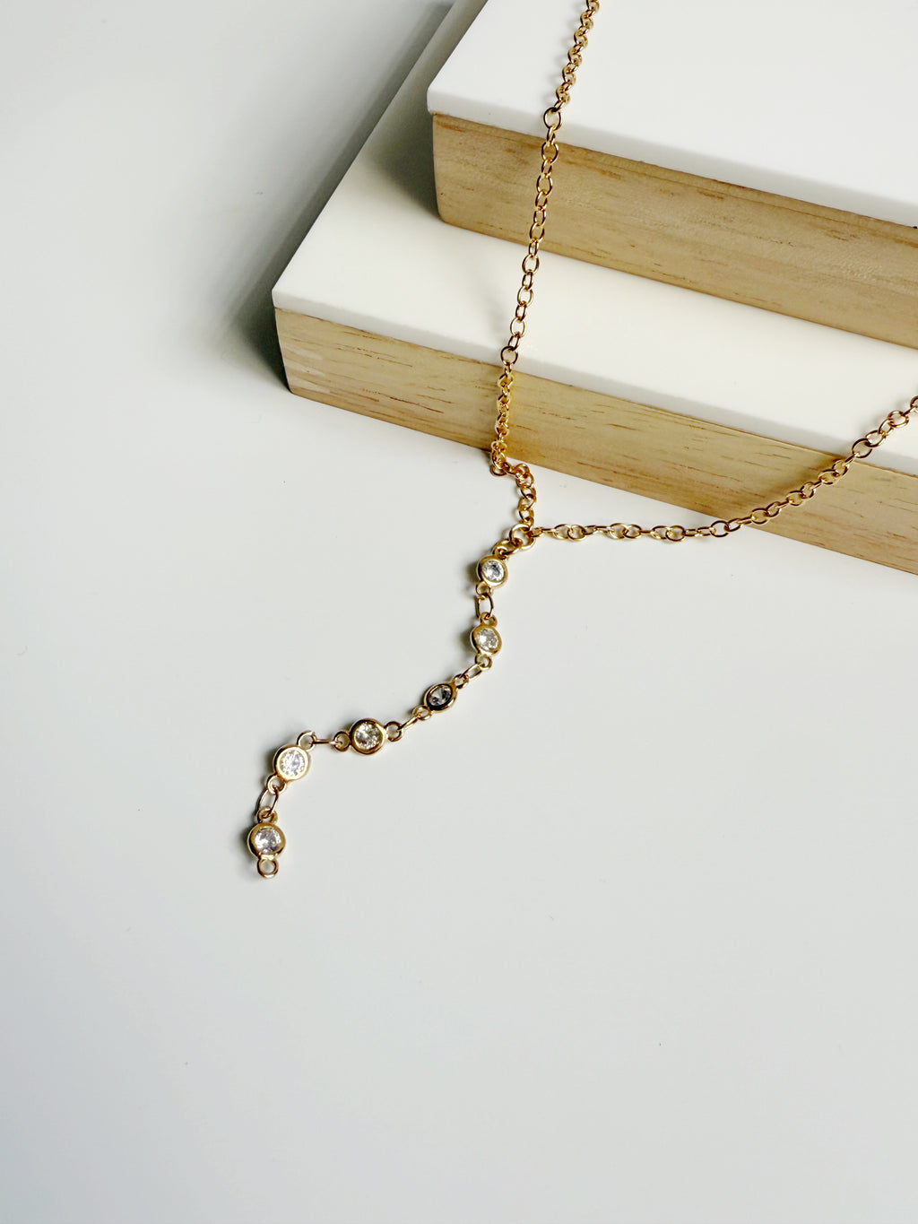 Bezel CZ Lariat