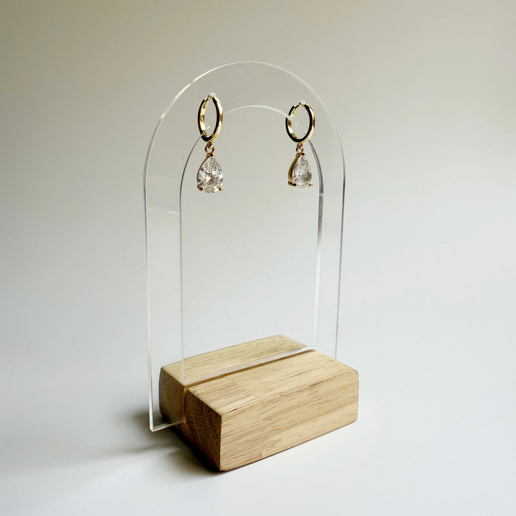 Large Tear Drop CZ Huggies
