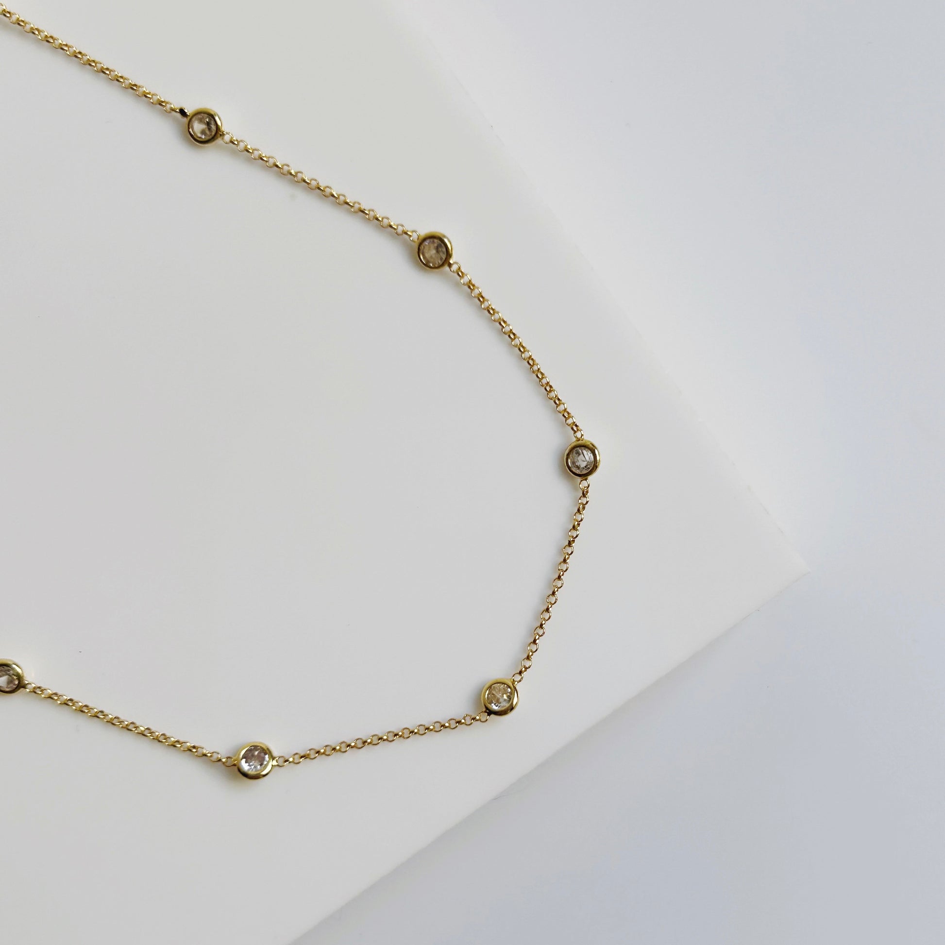 Floating CZ necklace