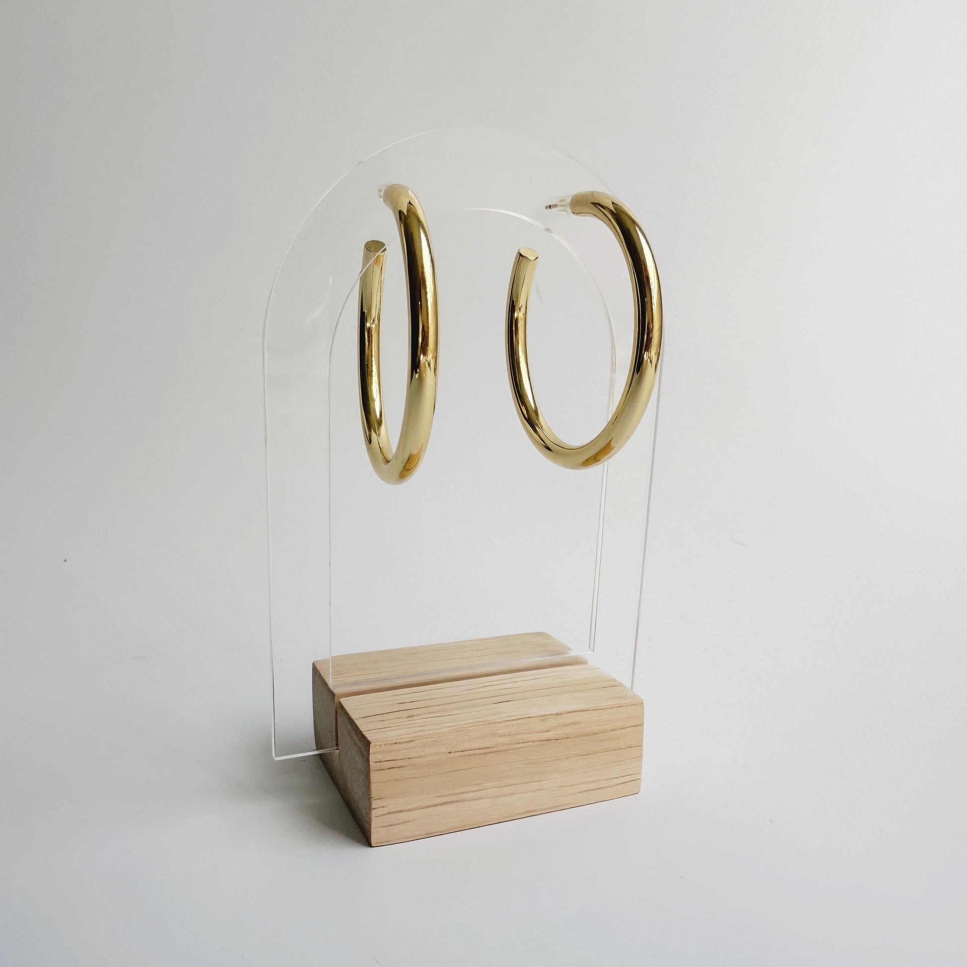 Large Gold Tube Hoops