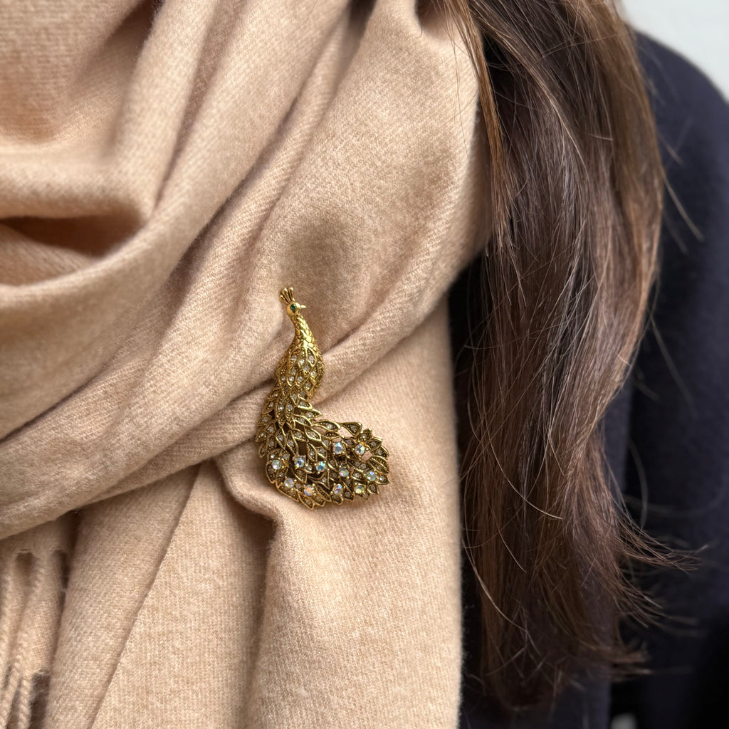 Vintage Peacock Brooch