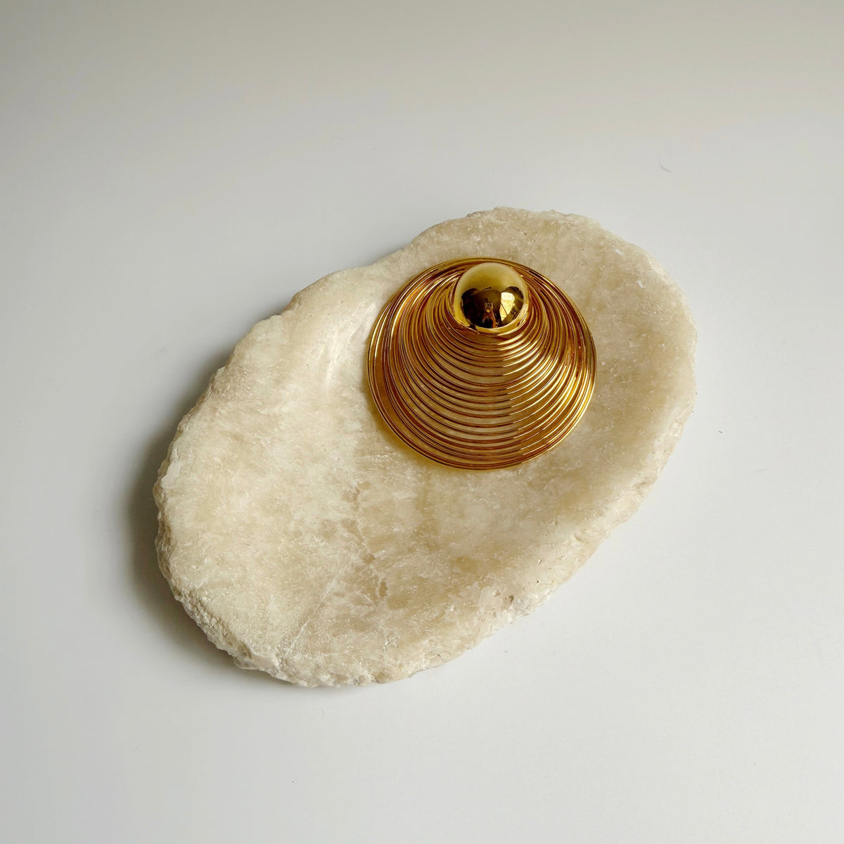 Gold Dome Modernist Brooch