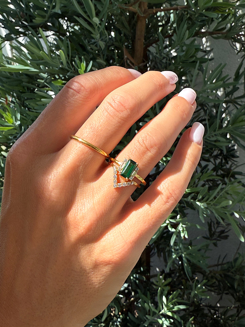 Edie Emerald Ring