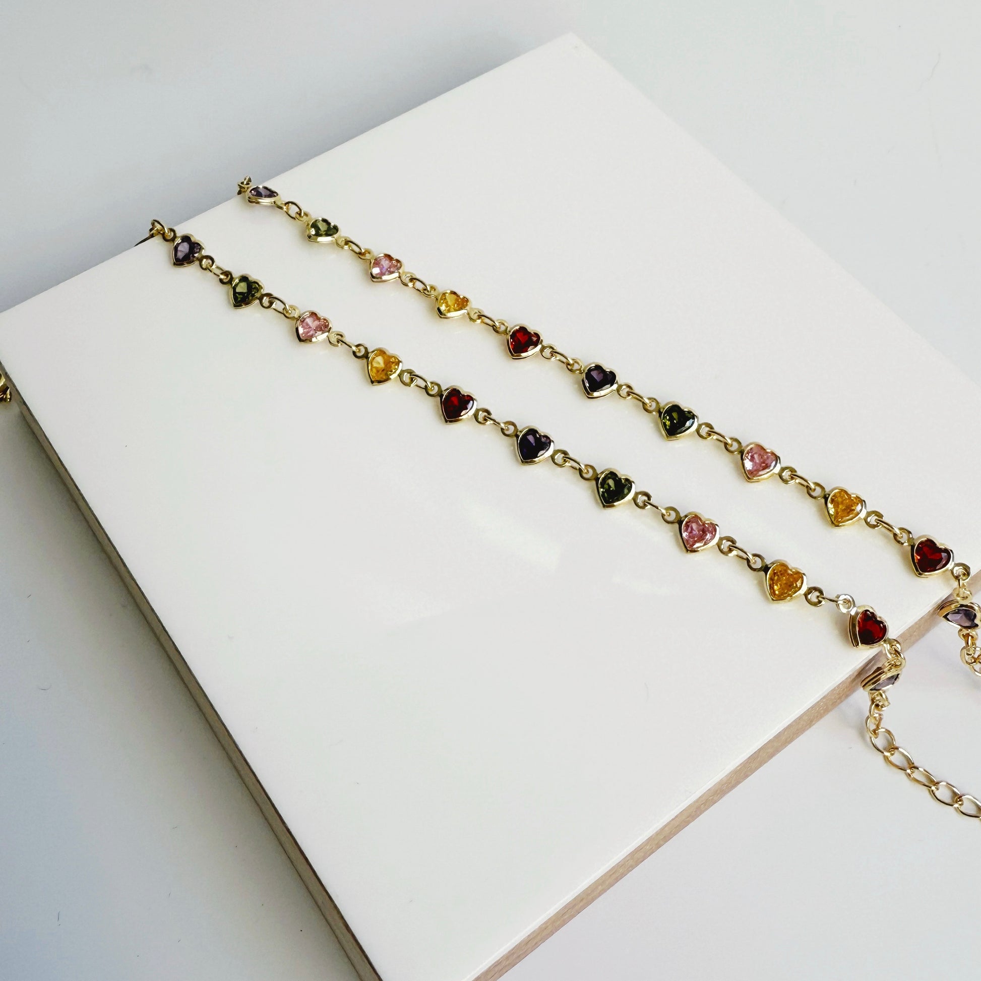 Multicolored Heart Bracelet