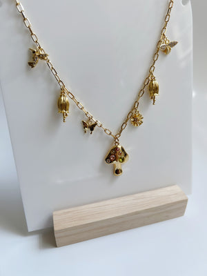 Mushroom Charm Necklace