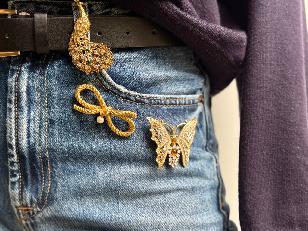 Vintage Rope Bow Brooch