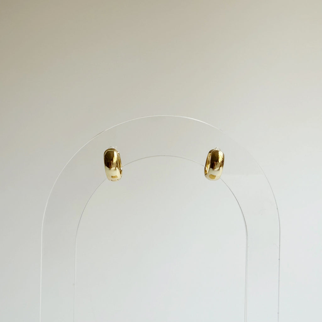 Mini Gold Round Huggie