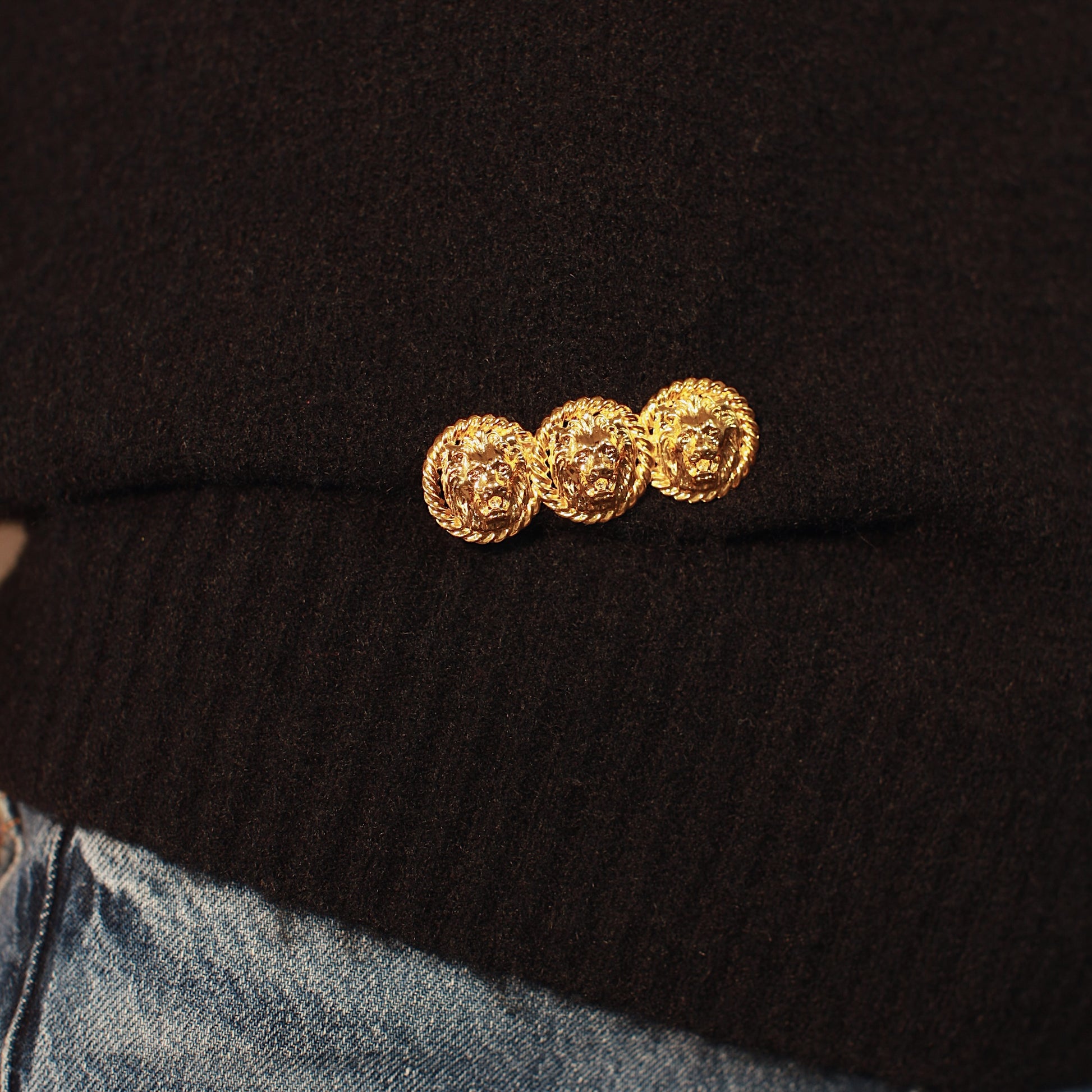 Vintage Gold Lion Brooch