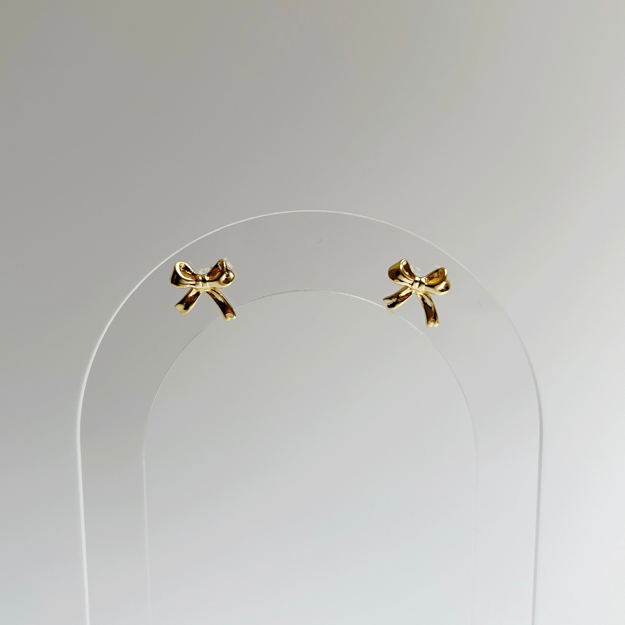 Gold Bow Studs