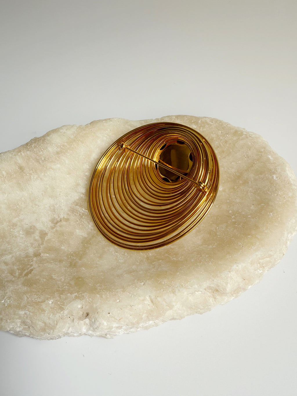 Gold Dome Modernist Brooch