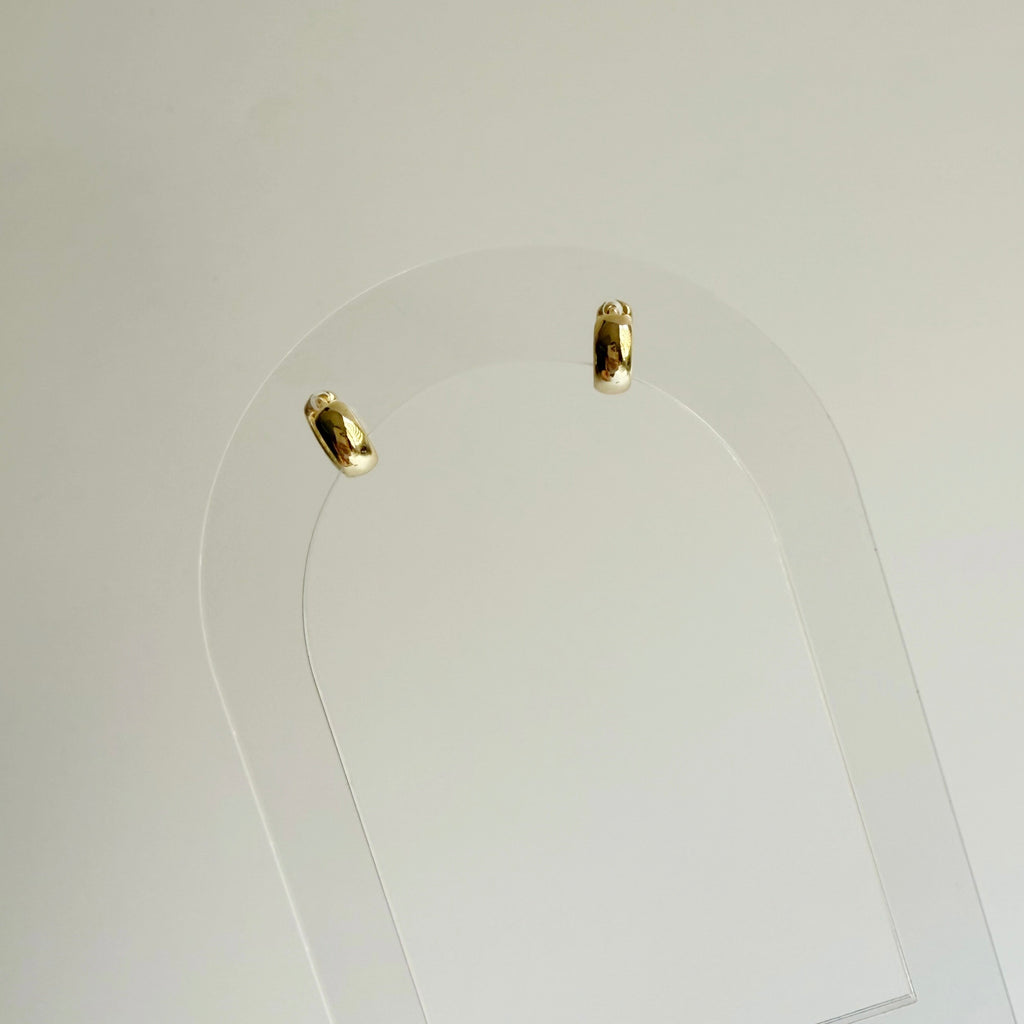 Mini Gold Round Huggie